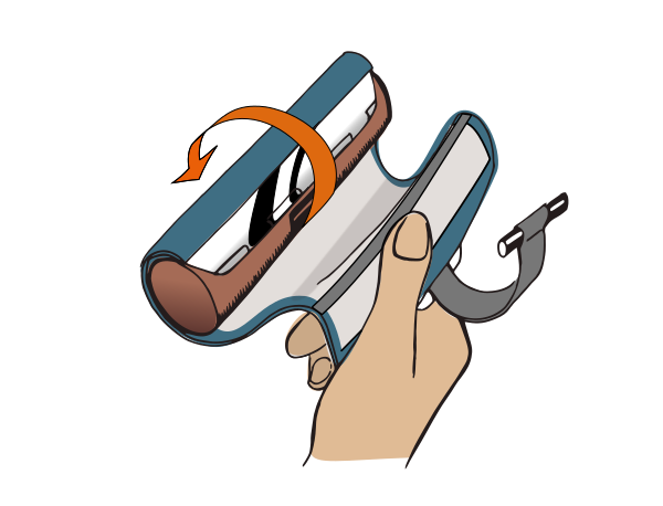 Ausrollen Rollgut wird ausgerollt