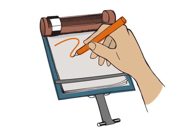 Und los Und beginnt zu zeichnen