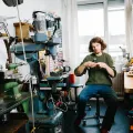 Creator Thomas Sommer in the workshop